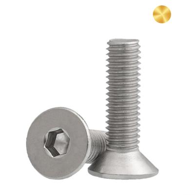 China HEX 304 Stainless Steel Flat Head Screw Socket Hex Bolt Screws Hex Bolt Countersunk Head Screw for sale