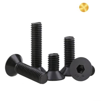 China HEX 10.9 Grade Oxide Black Allen Hexagon Socket Countersunk Head Tapping Screws for sale