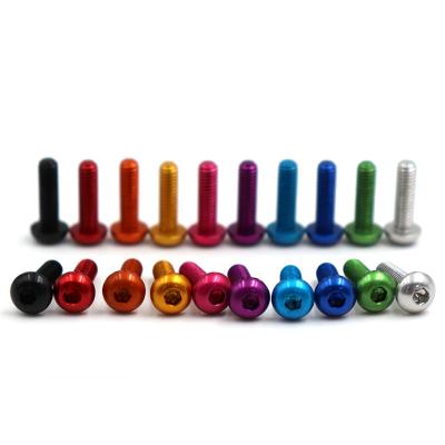 China Pan Anodized Colors Aluminum Hex 6063 Head Socket Knob Screw for sale