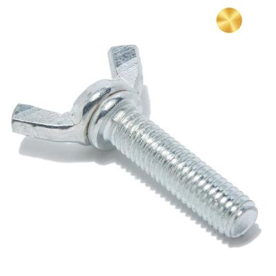 China Equipment Quality Stainless Steel Butterfly Wing Screw Double Ear Electric Screw Galvanized Handle Bolt For Hand Screw for sale