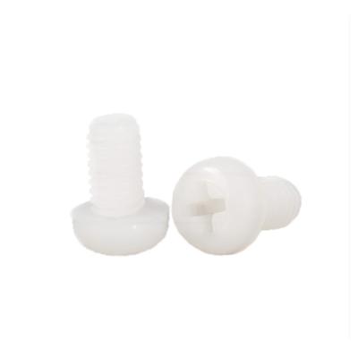 China Pan White Plastic Screws Nylon Round Head Insulated Plastic Screw for sale