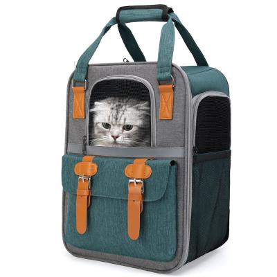 China Stocked Carrier Logo Travel Breathable Pet Bagpack Portable Custom Purrini Pet Bag Dog Cat Accessories Wholesale Airline Outdoor OEM/ODM for sale