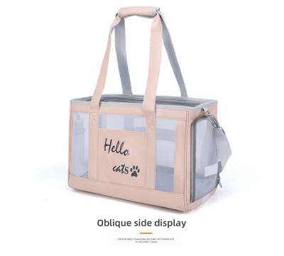 China Purrini Spot Goods Pet Travel Bag Stored Dog Cat Carrier Portable Wholesale Outdoor Backpack Soft Warm Breathable Box Pet Travel Bag for sale