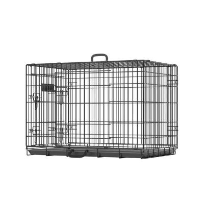 China New Trend Purrini Dog Cat Large Cages Kennel Crate Double Door Double Door Pet Cage Stored Carrier Room Metal Outdoor Foldable Travel Small for sale