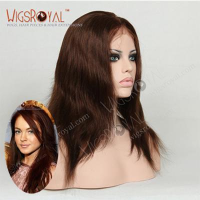 China Silky Straight Wave Fashion Indian Lace Front Human Remy Hair Top Wigs for sale