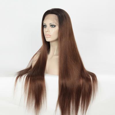 China Hot Selling Custom 100% Straight Human Hair 28 Inch Malaysian Silk Top Full Lace Wigs for sale