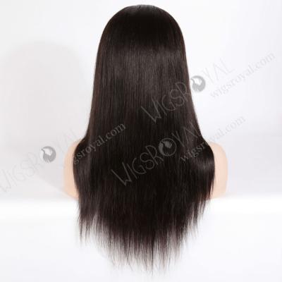 China Natural Straight Undetectable Silk Top Hidden Knot Density 130% Full Lace Wig for sale