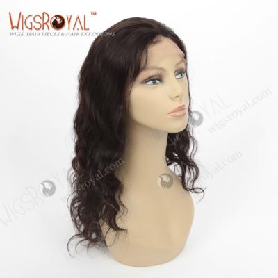 China Hot Sale Unprocessed Indian Remy Human Hair Lace Front Wig Natural Wave for sale