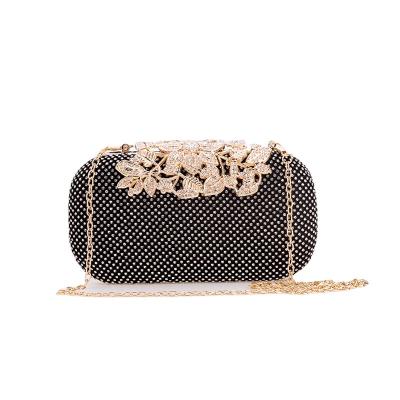 China High Quality New Pattern Flower Rhinestone Party Clutch Evening Bag Stone Beading Wedding Clutch Evening Clips Bride Fancy Clutch Bag for sale