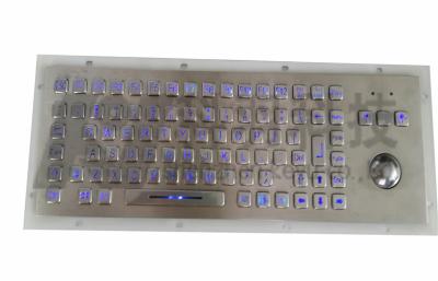 China 392x135mm Illuminated Metallic Keyboard With Trackball 89 Key for sale