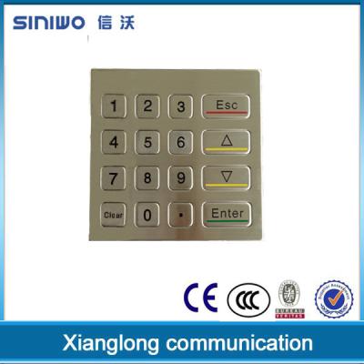 China Waterproof Stainless Steel ATM Metal Keypad for sale