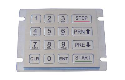 China IP65 dynamic rated vandal proof Vending Machine Keypad with short stroke with 16 keys, rear mounting for sale