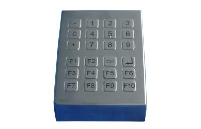 China 24 keys movable desktop brushed stainless steel keypad for sale