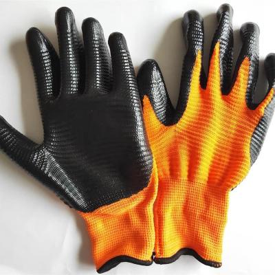 China 13Guage Zebra Orange U3 Polyester+Nitrile Gloves-Work Gloves-Safety Gloves-ZHX-1120/1121 for sale