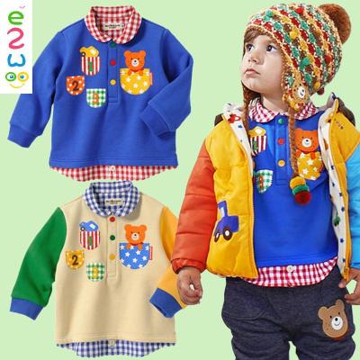 China 2015 New Arrivals Korean Baby Boy Wear Anti-pilling Baby Shirts for sale