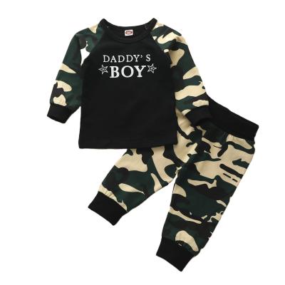 China Breathable Made In China Long Shirt Autumn Camouflage Pant Clothing Set Baby Boy Set For Baby Kids for sale