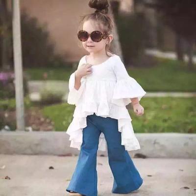 China 2017 Hot Selling China Supplier Breathable Kids Denim Fabric Pants Girl Fashion Jeans for sale