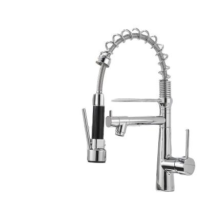 China Thermostatic Faucets Dual Handle Water Kitchen Sink Faucet Tap Contemporary Surface Plating Pull Down High Quality Modern Brass Single Hole Drop Vessel for sale