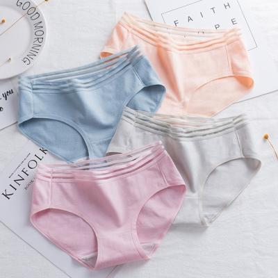 China 2019 Ladies Triangle Underwear Explosive Low-waist Cotton Hollow-out Breathable High-grade Breathable Underwear Supply for sale