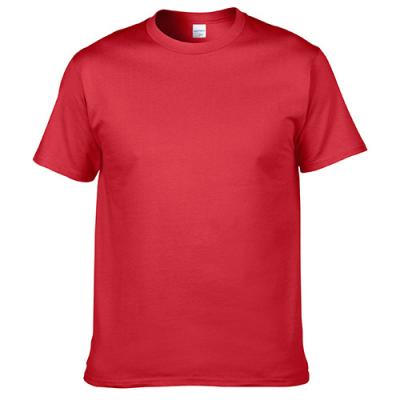 China QUICK DRY Custom Printing Red Short Sleeve Mens Cotton T-Shirt for sale