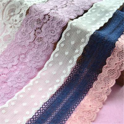 China Sustainable lace manufacturer for hair and lingerie underwear dress clothes for sale