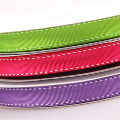 China Wholesale Striped 100% Polyester Double Face Grosgrain Ribbon for sale