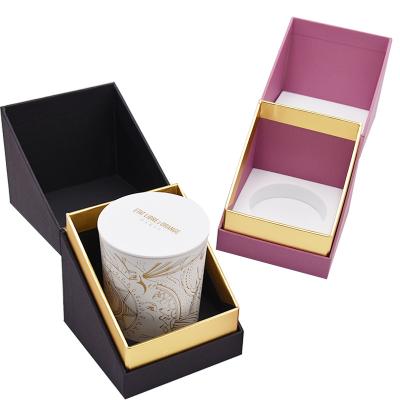 China Recycled Materials Luxury Custom Hard Paper Gift Candles Boxes Set With Foam Insert for sale