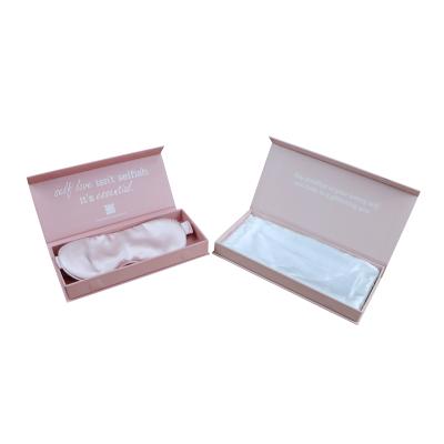 China Luxurious Silk Beauty Sleep Recycled Materials Sleep Mask 19mm Silk Eye Mask Box With EVA Insert Pillowcase Silk Sleep Mask Box Packing Box for sale