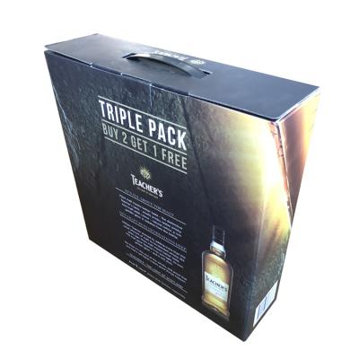 China Recycled Materials Customized Corrugated Paper Wine Packaging Box With Window for sale