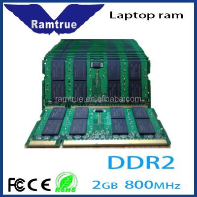 China Laptop spare parts used laptop ddr2 2gb ram memory 2gb laptop for sale