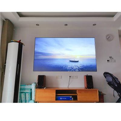 China TD-MLT-S1-88 Wall Mounted Fresnel 88inch PET 4K 3D 1.6 Gain ALR Soft Crystal Projection Screen For Long Throw Projector Projection Screen for sale