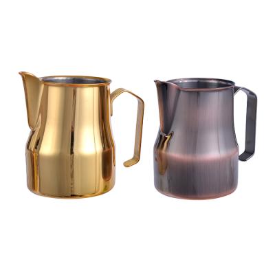 China Sustainable 350ML/550ML Stainless Steel Milk Cup Milk Jug Milk Frothing Pitcher for sale