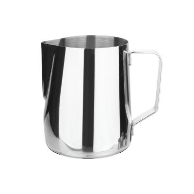 China Latte Sharp Spout Mirror Polished Frothing Pitcher Stainless Steel Coffee Milk Jug for sale