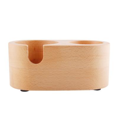 China Obtained sale viable high quality wooden coffee dispenser stand tamper coffee stand for sale