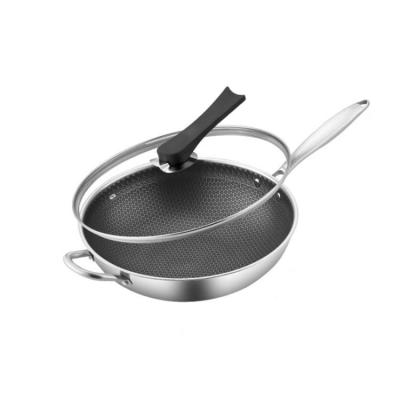 China Good Quality Large Non Carbon Steel Wok Stainless Steel Stick Viable Wok With Wholesaler for sale