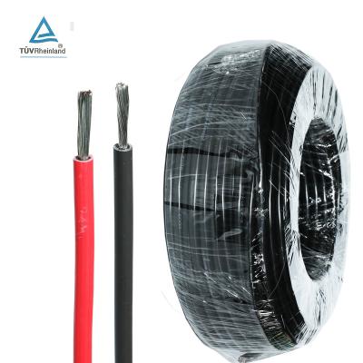 China Construction TUV Certification Solar Cable Single Wire Annealed Soft Tin Copper PV1-F 6mm2 1000V DC PV Cable for sale