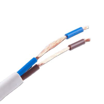 China Construction Flat Electrical Cable Flexible 2 Core Bare Copper PVC Power Cables 2 x 1.5mm2 2 x 2.5mm2 RVVB for sale