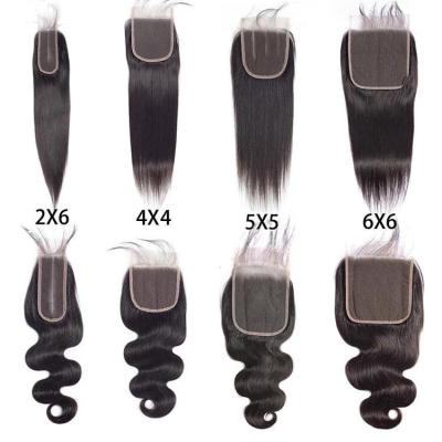 China Durable Swiss Brazilian Human Hair Lace Closure 100% Transparent Human Hair 4x4 5x5 6x6 7x7 Lace Closure , HD Lace Closure for sale