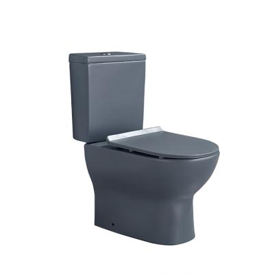 China Double-flow Water Mark Australian Standard Toilet Two Piece Ceramic Rimless Bathroom Toilet for sale