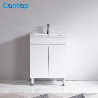 China Supply Storage Newcomer Comfortable Best Selling Modern Countertops Ceramic Basin Bathroom Cabinet Vanity for sale