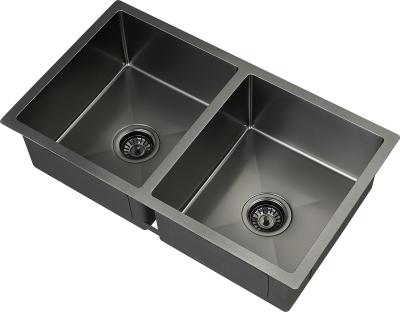 China Without Faucet Kitchen Sinks Stainless Steel Kitchen Sink Luxury Black Farmhouse Workstation for sale