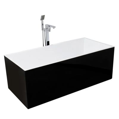 China Black Free Standing Bathtub Black Bathroom Tub for sale