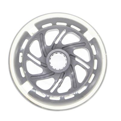 China Durable 120*30mm PU Wheel Swirl Core Scooter Wheel Three Or Four Lights Turn Signal Wheel for sale