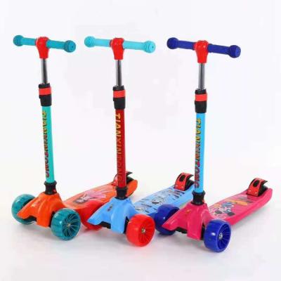 China Height Adjustable Children's Handlebar Skateboard With Lights, Kids Tricycle for sale