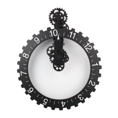 China Antique Mechanical Quartz Gear Living Room OEM/ODM Style SOLHUI Style Metal Clock for sale