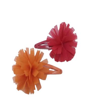 China Wholesale European and American style youth chiffon fabric daisy drop clip children hair clip for sale