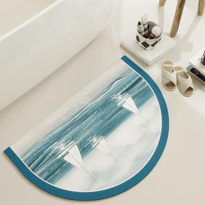 China Sustainable Luxury Soft No Slip Machine Washable Ocean Shower Mat For Bathroom Floor for sale