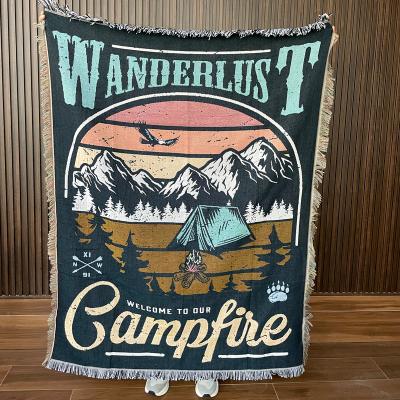 China Anti-Pull Summer Tapestry Designer Hoodie Travel Blanket Luxury Southwest Woven Throw for sale