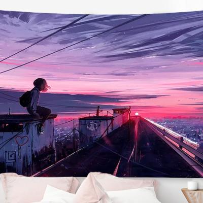 China Simple Wholesale Printing Decoration Wall Hanging Made Anime Tapestry for sale