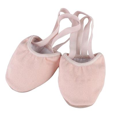 China Fashion/comfortable/durable child canvas half foot soft ballet shoes women girls dance shoes dance flat shoes for sale